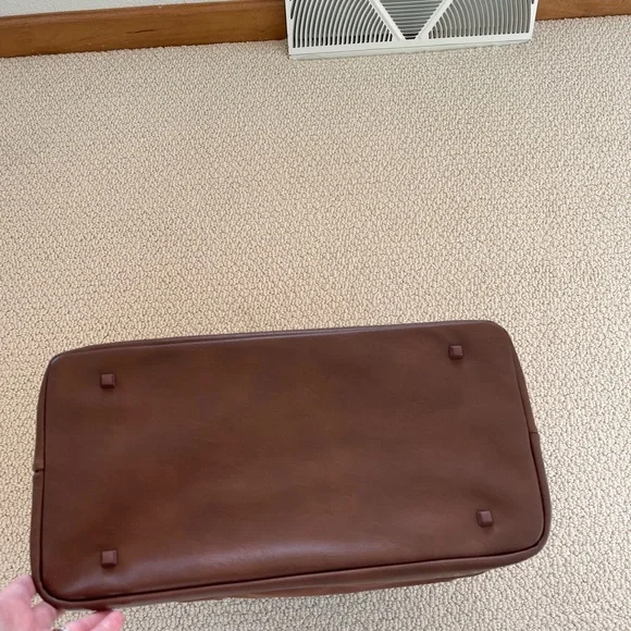 Beis Brand Brown Tote Bag with Leather Accents and Shoe Storage - Picture 7 of 7